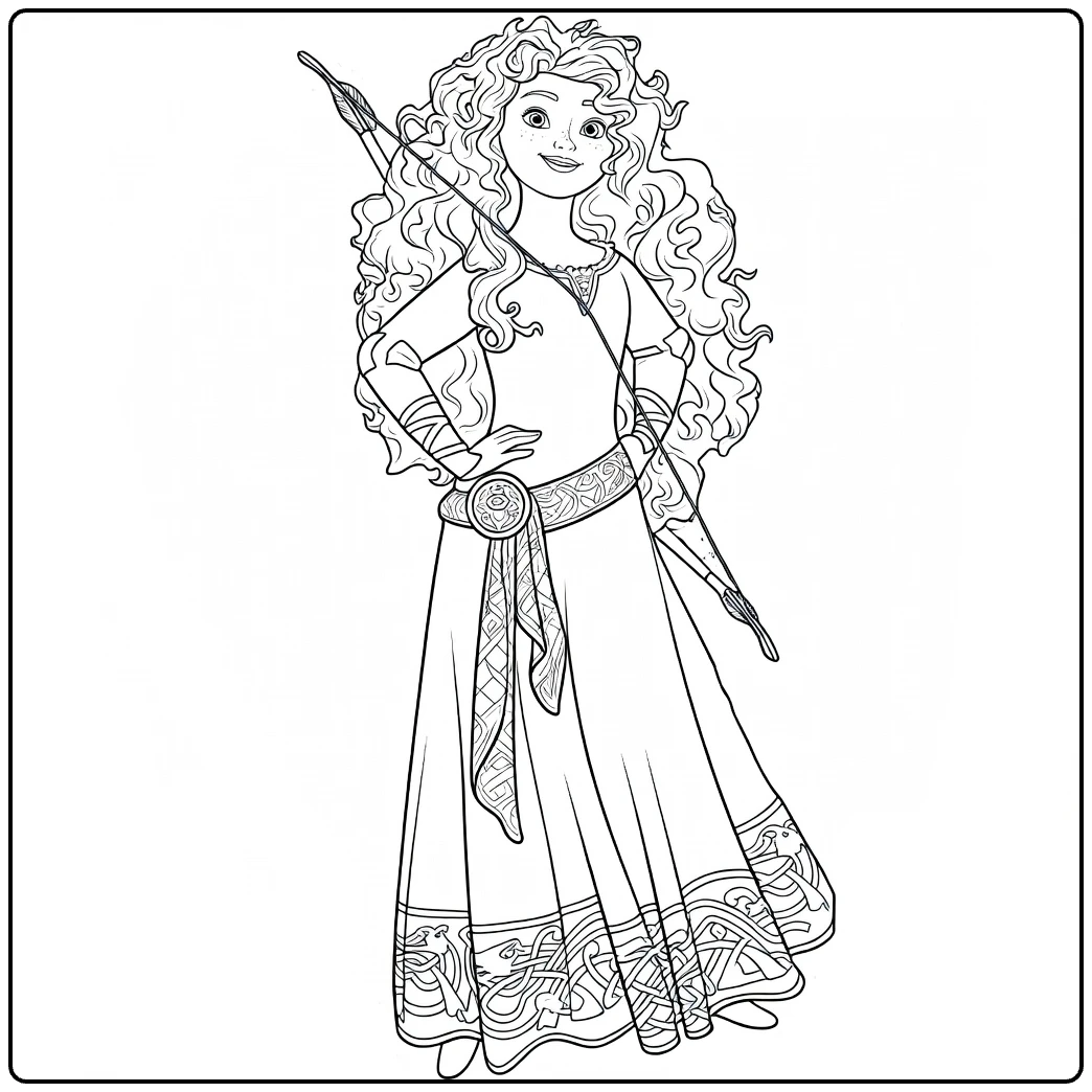 Merida coloring page