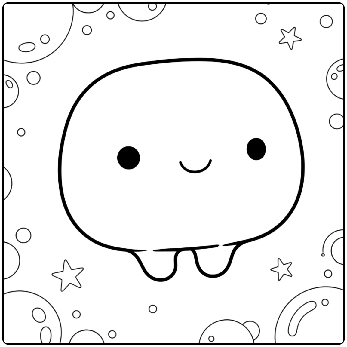 Ooooo a Cute Space Monster coloring page