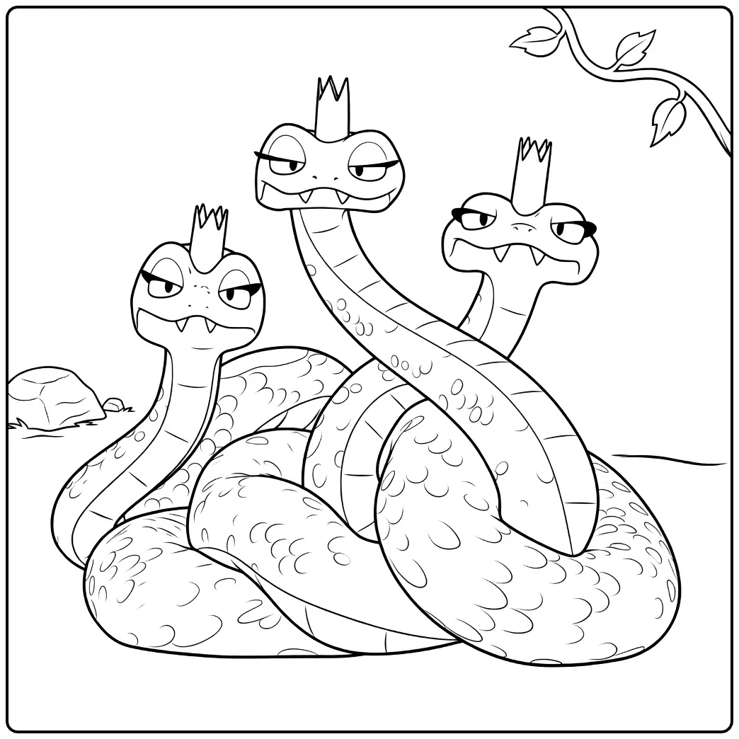 Reptile Queens coloring page