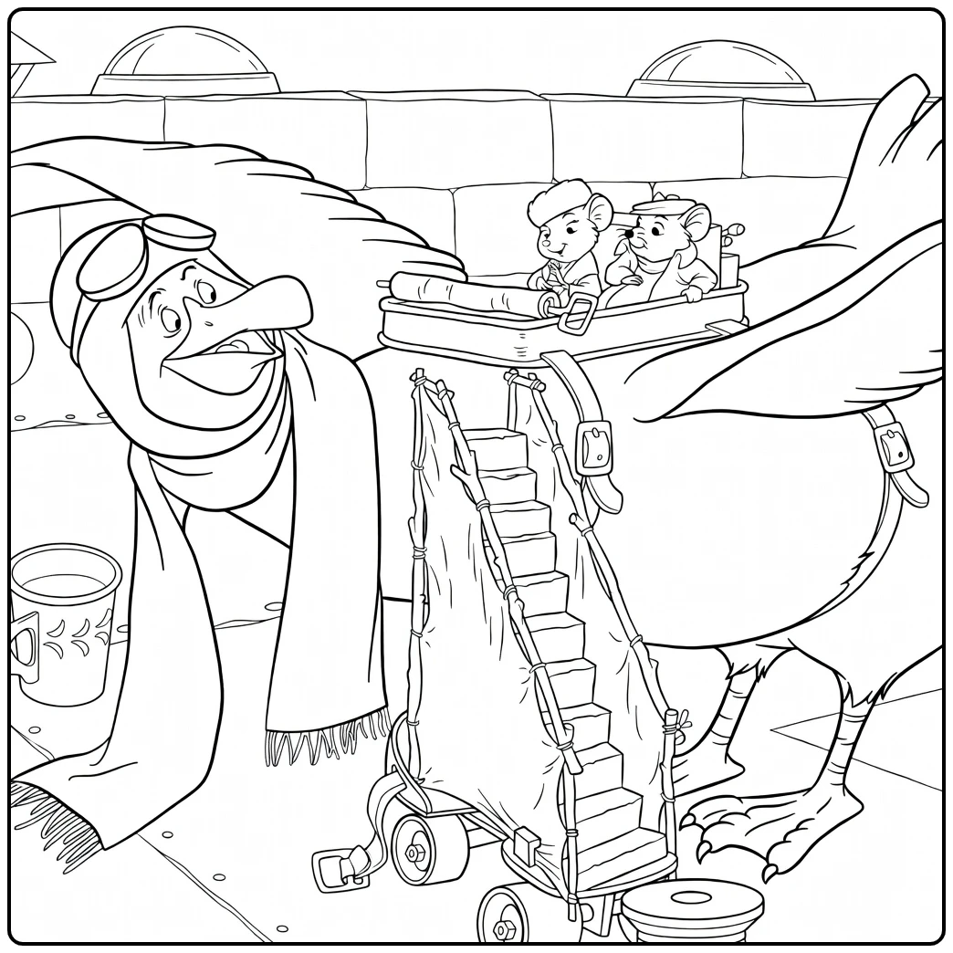 the Rescuers Disney Muizen Adventure coloring page