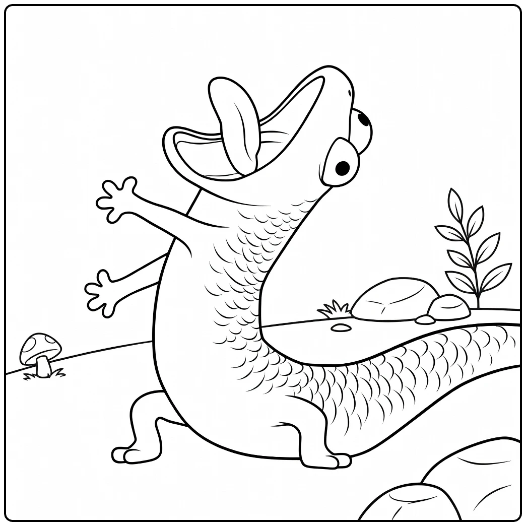 Tom Lizard coloring page